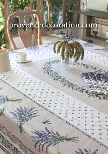 French tablecloth coated or cotton (Lauris. raw)